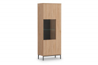 Hickory Vitrine für Wohnzimmer mit Glasboden