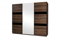Eleganter dreitüriger Kleiderschrank mit Spiegel für das Schlafzimmer