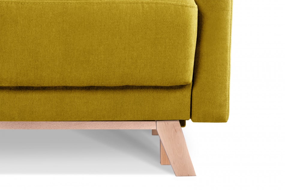 VISNA Skandinavisches Sofa Wohnzimmer mit Stauraum für Bettwäsche - Gelb gelb - Foto 9
