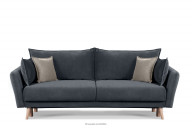 Modische Samtsofa auf Beinen grau