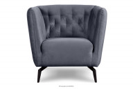 Eleganter gesteppter Sessel mit Beinen grau