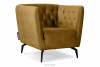 CORDI Eleganter gesteppter Sessel mit Beinen honigfarben honig - Foto 3