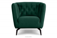 Eleganter gesteppter Sessel mit Beinen dunkelgrün