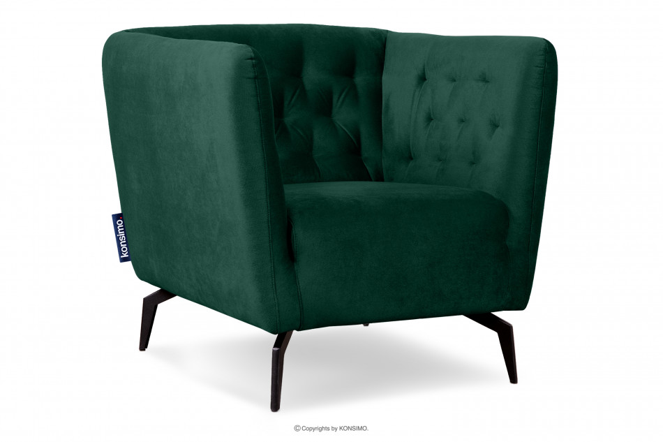 CORDI Eleganter gesteppter Sessel mit Beinen dunkelgrün dunkelgrün - Foto 2