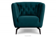 Eleganter gesteppter Sessel mit Beinen marine