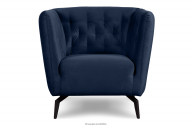 Eleganter gesteppter Sessel mit Beinen marineblau