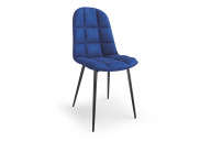Polsterstuhl mit Stahlbeinen marineblau