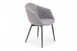 AFFINI, https://konsimo.de/kollektion/affini/ Eimer-Stuhl mit Stahlbeinen grau grau - Foto