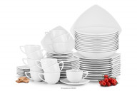 Tafel- und Kaffeeservice für 12 Personen 60 Elemente weiß
