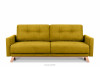 VISNA Skandinavisches Sofa Wohnzimmer mit Stauraum für Bettwäsche - Gelb gelb - Foto 1