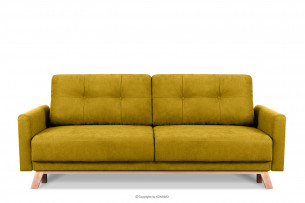 VISNA, https://konsimo.de/kollektion/visna/ Skandinavisches Sofa Wohnzimmer mit Stauraum für Bettwäsche - Gelb gelb - Foto