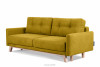 VISNA Skandinavisches Sofa Wohnzimmer mit Stauraum für Bettwäsche - Gelb gelb - Foto 3
