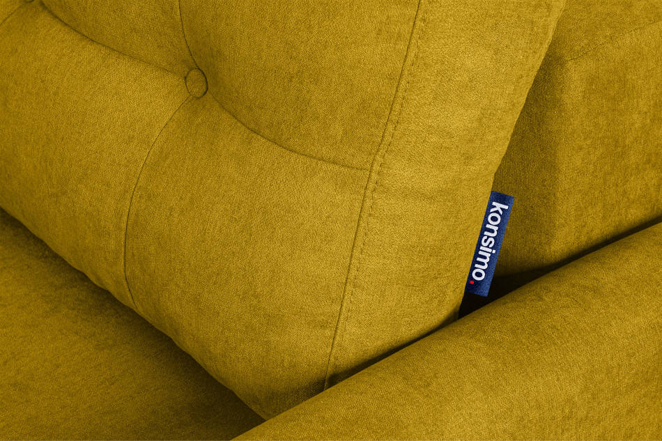 VISNA Skandinavisches Sofa Wohnzimmer mit Stauraum für Bettwäsche - Gelb gelb - Foto 6