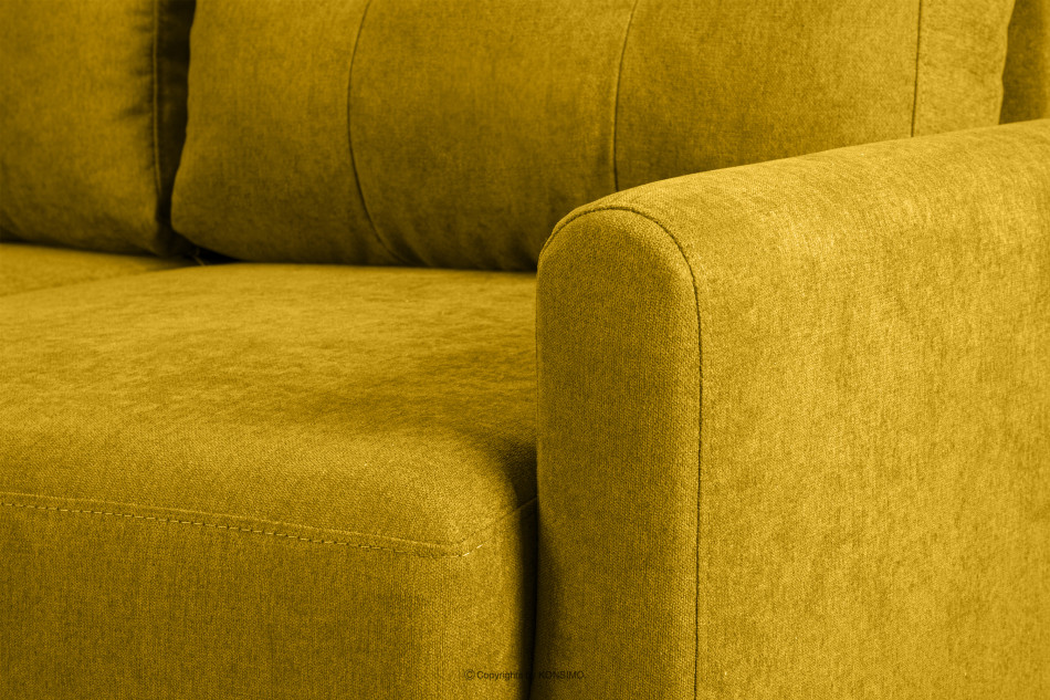VISNA Skandinavisches Sofa Wohnzimmer mit Stauraum für Bettwäsche - Gelb gelb - Foto 5