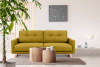 VISNA Skandinavisches Sofa Wohnzimmer mit Stauraum für Bettwäsche - Gelb gelb - Foto 2