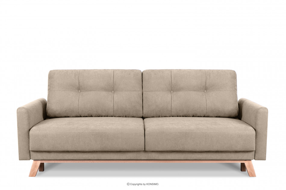 VISNA Skandinavisches Sofa Wohnzimmer mit Stauraum für Bettwäsche - Beige beige - Foto 0