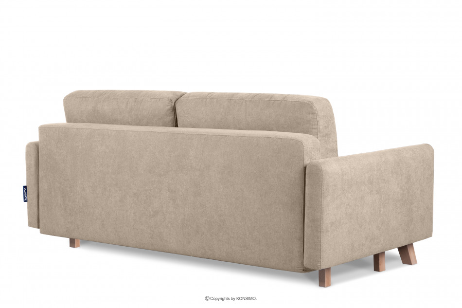 VISNA Skandinavisches Sofa Wohnzimmer mit Stauraum für Bettwäsche - Beige beige - Foto 3