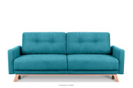 Skandinavisches Sofa Wohnzimmer mit Stauraum für Bettwäsche - Türkis