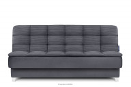 Weiche ausziehbare Schlafcouch mit Topper grau