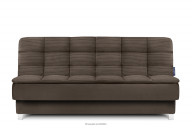 Weiche ausziehbare Schlafcouch mit Topper braun