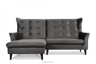 Linkes Ecksofa gesteppt grau