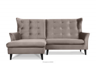 Linkes Ecksofa gesteppt beige