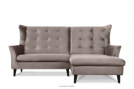 Rechtes Ecksofa gesteppt beige