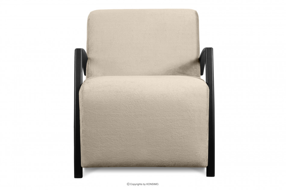 CARO Cremefarbener Sessel mit Armlehne creme - Foto 2