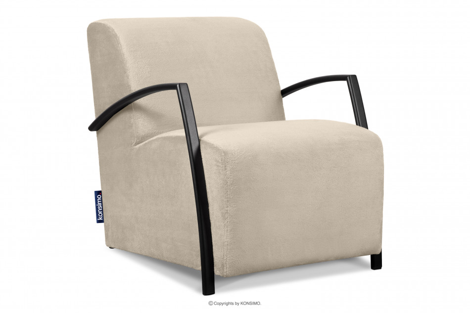 CARO Cremefarbener Sessel mit Armlehne creme - Foto 0
