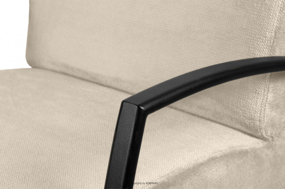CARO Cremefarbener Sessel mit Armlehne creme - Foto 4