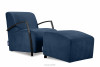 CARO Marineblauer Moderner Sessel mit Armlehne marineblau - Foto 5