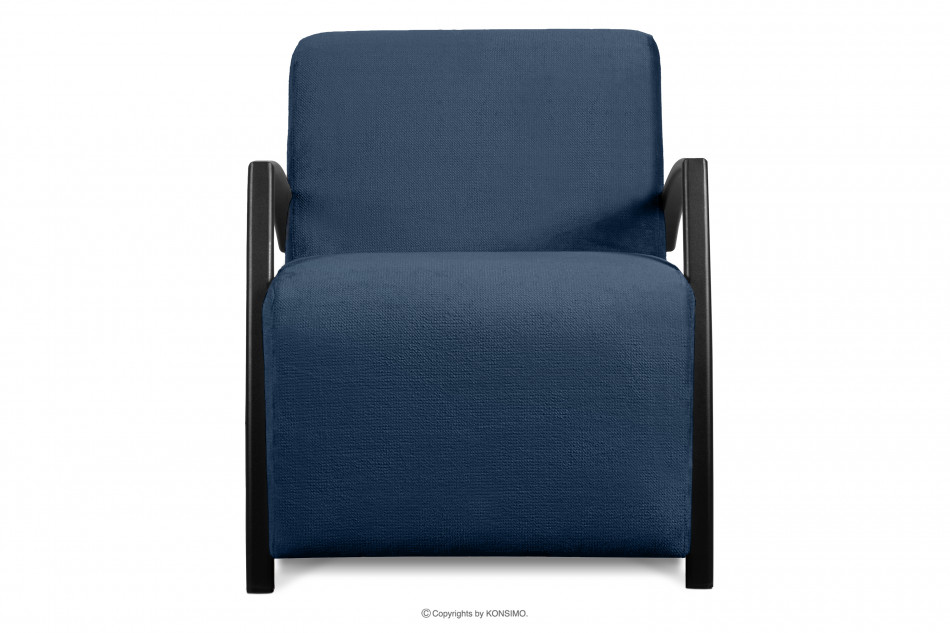 CARO Marineblauer Sessel mit Armlehne marineblau - Foto 2