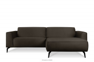 Rechtes Ecksofa auf Beinen braun