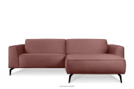 Rechtes Ecksofa auf Beinen rosa