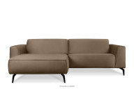Ecksofa auf Metallfüßen beige links