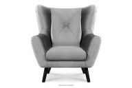 Lounge Sessel Ohrenklappe hellgrau