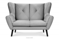 Elegantes Zweisitzer-Sofa hellgrau