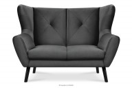 Elegantes Zweisitzer-Sofa dunkelgrau