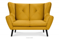 Elegantes Zweisitzer-Sofa gelb
