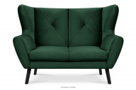 Elegantes Zweisitzer-Sofa dunkelgrün