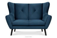 Elegantes Zweisitzer-Sofa marineblau