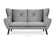 Elegantes Dreisitzer-Sofa in Hellgrau