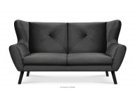 Elegantes Dreisitzer-Sofa in Dunkelgrau