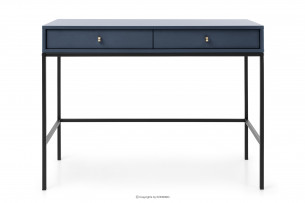 GEMMA, https://konsimo.de/kollektion/gemma/ Schreibtisch mit Schubladen retro blau blau - Foto