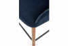 ROSTE Skandinavische gepolsterte Hocker navy blau marineblau/walnuss - Foto 9