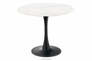 REDERI, https://konsimo.de/kollektion/rederi/ Runder Tisch auf einem Bein schwarz und weiß weiß/schwarz - Foto