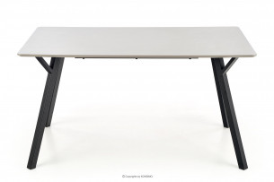 SECER, https://konsimo.de/kollektion/secer/ Einfacher Tisch auf Metallbeinen 140cm grau/schwarz - Foto