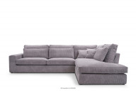 Modernes Ecksofa für das Wohnzimmer grau Cord rechts