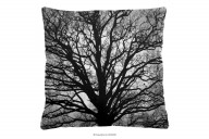 Kissen schwarz-weißer Baum