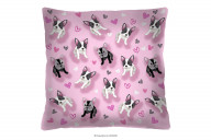 Kissen für Mädchen rosa mit Hunden